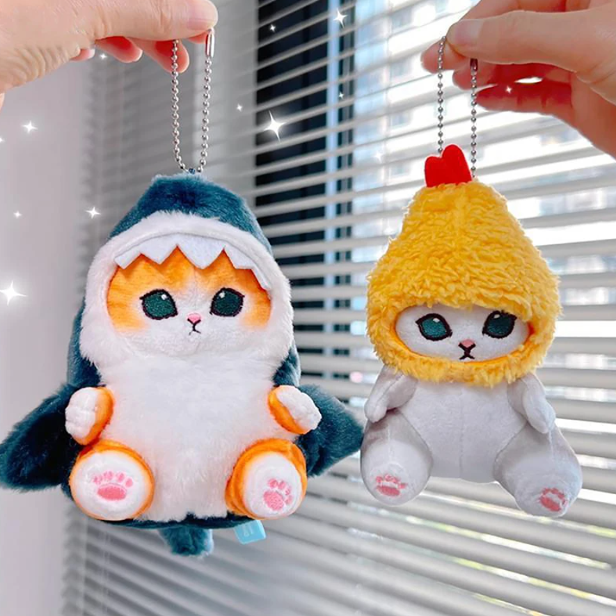 Mofusand Cat (Shark/Fried Shrimp) Plush Keychain 13cm