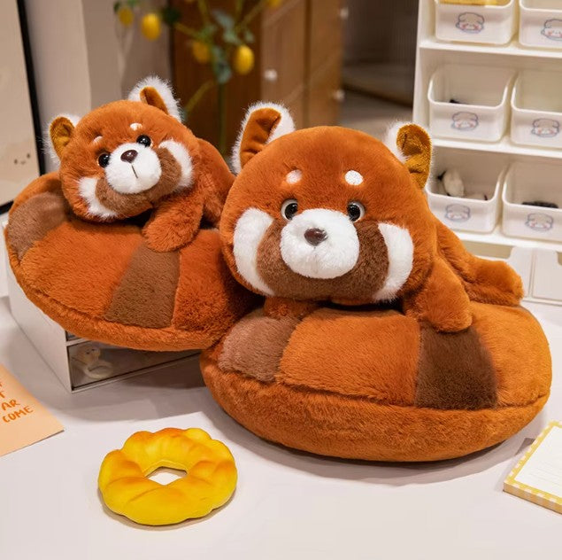 Cute Doughnut-Shaped Red Panda Plush Pillow Toys 25/35/45cm