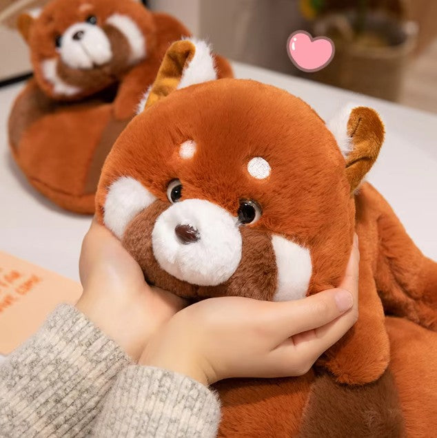 Cute Doughnut-Shaped Red Panda Plush Pillow Toys 25/35/45cm