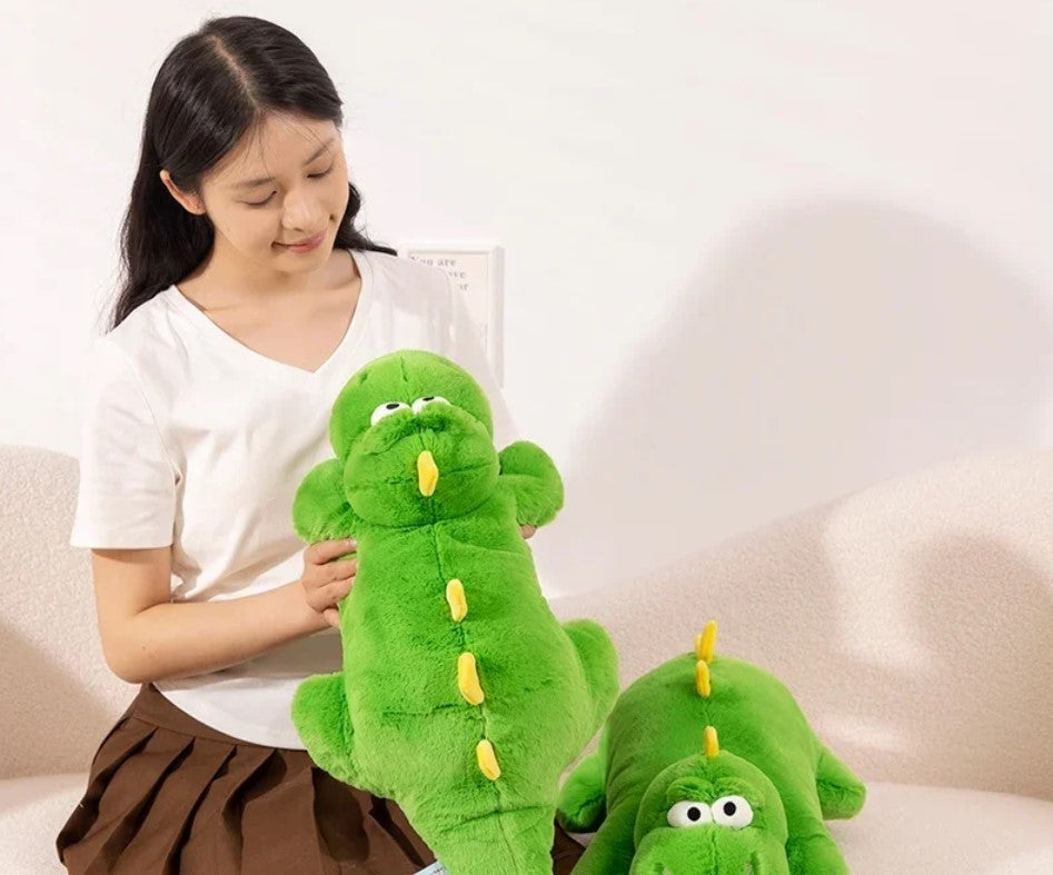 Lying Green Dinosaur Plush Toys 53cm