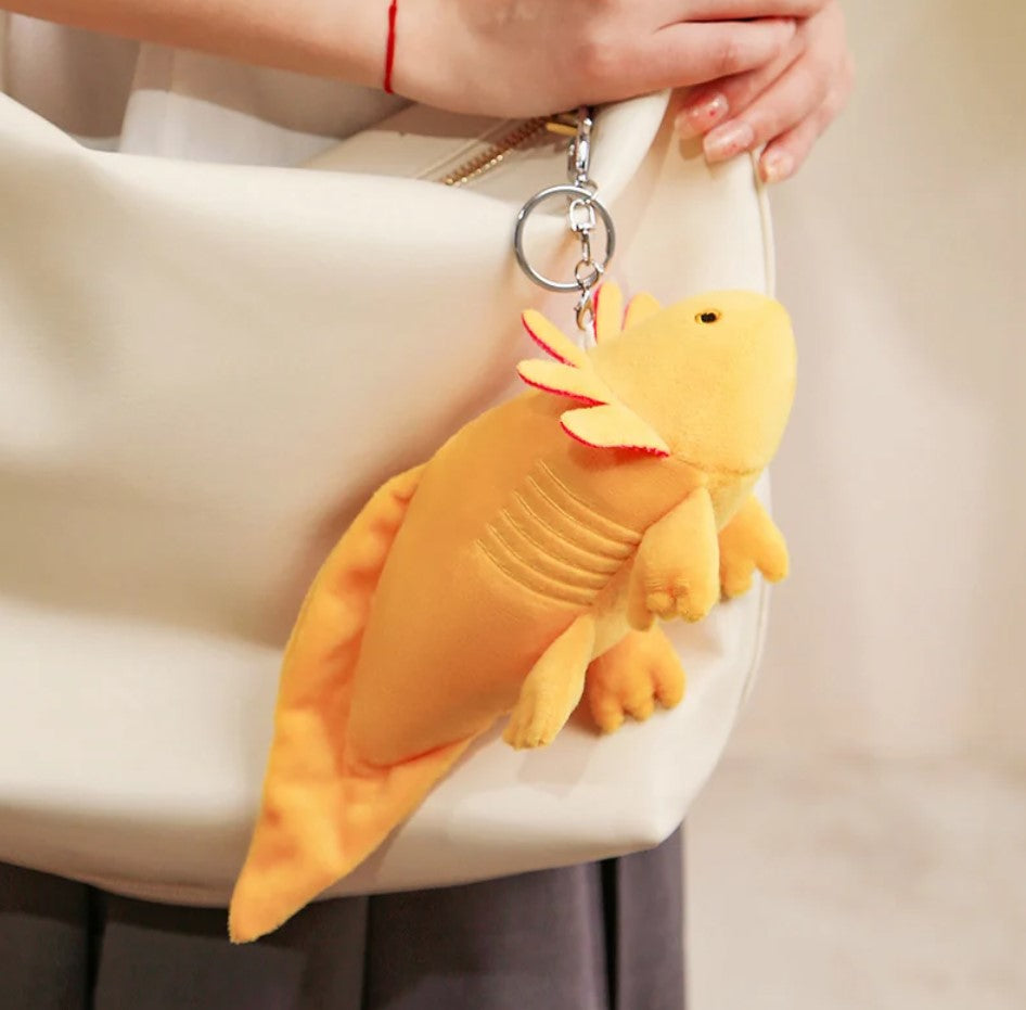 Cute Axolotl Plush Keychain 23cm - Black/Green/Blue/Yellow/Pink/Grey