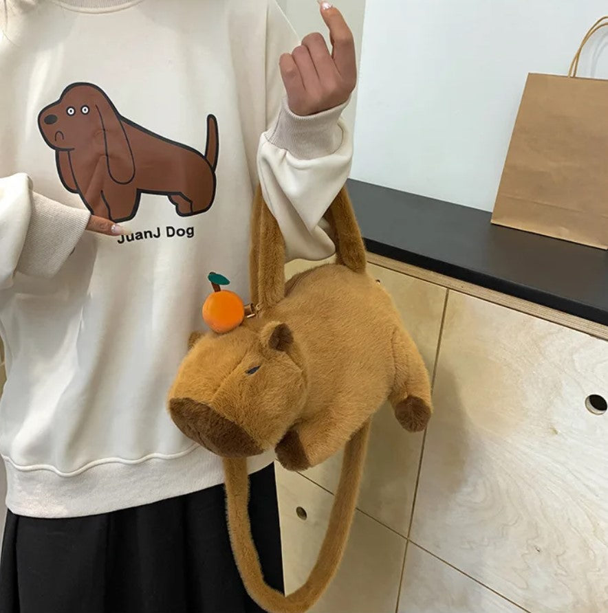 Cute Capybara Plush Crossbody bag/Handbag/Backpack - 6 Styles