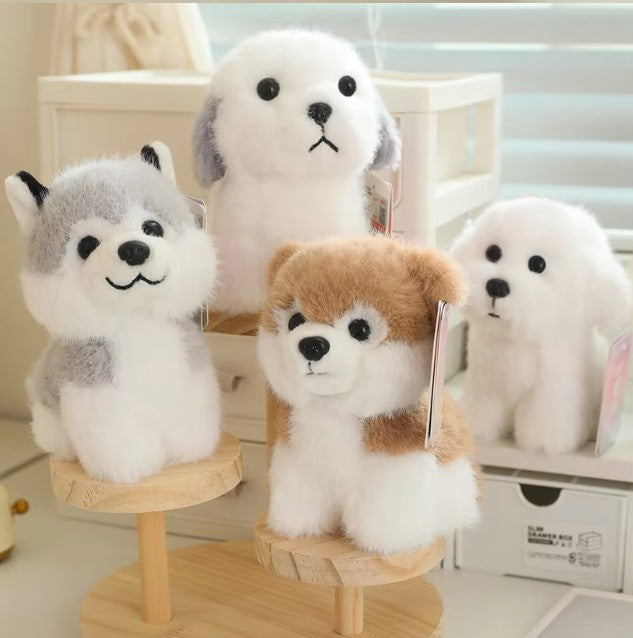 Cute Dog Plush Keychains 14cm - 5 Styles