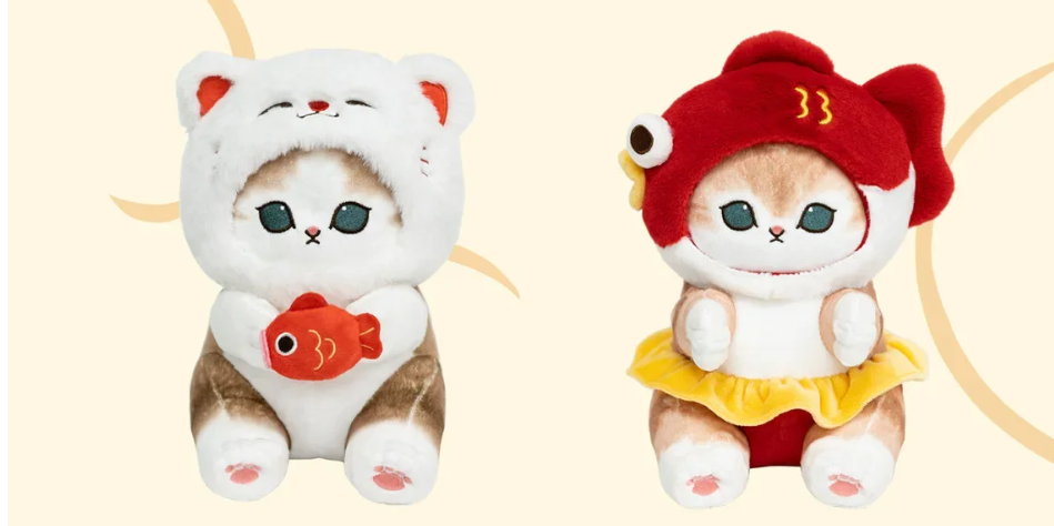 Mofusand Cat With (Dragon/Cat/Fish) Dress Up Plush Toys 20cm - 4 Styles