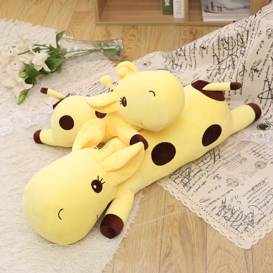 Cute Giraffe Plush Pillow Toys 35/55/85/105/125cm - Blue/Green/Yellow/Pink/Purple