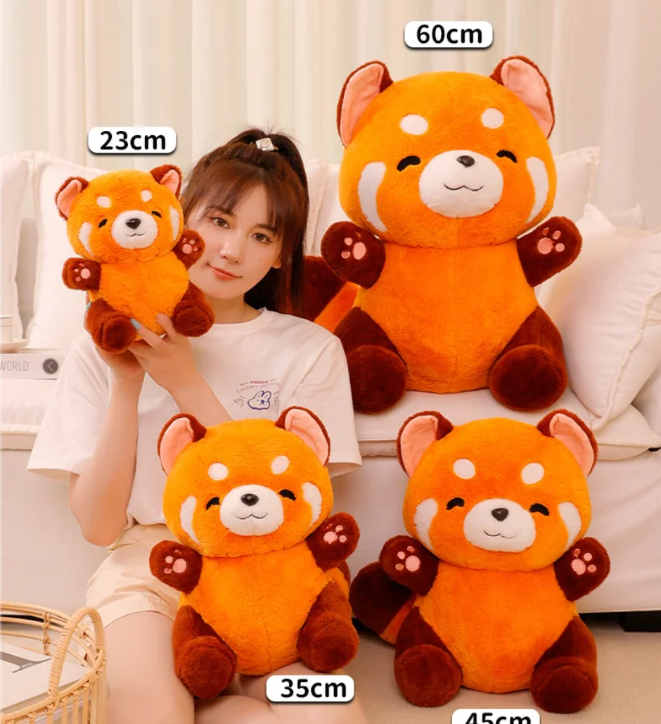 Cute Sitting Red Panda Plush Toys 23/35/45/60cm