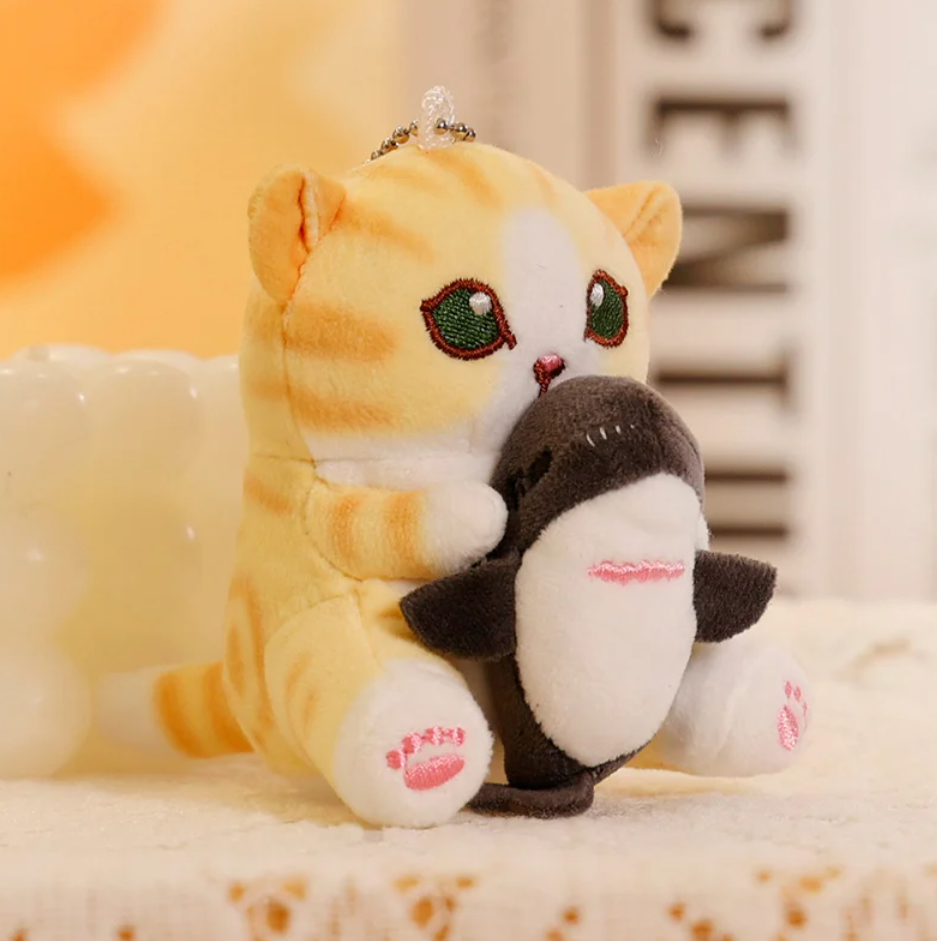 6Pcs/lot  Mofusand Cat Plush Keychains