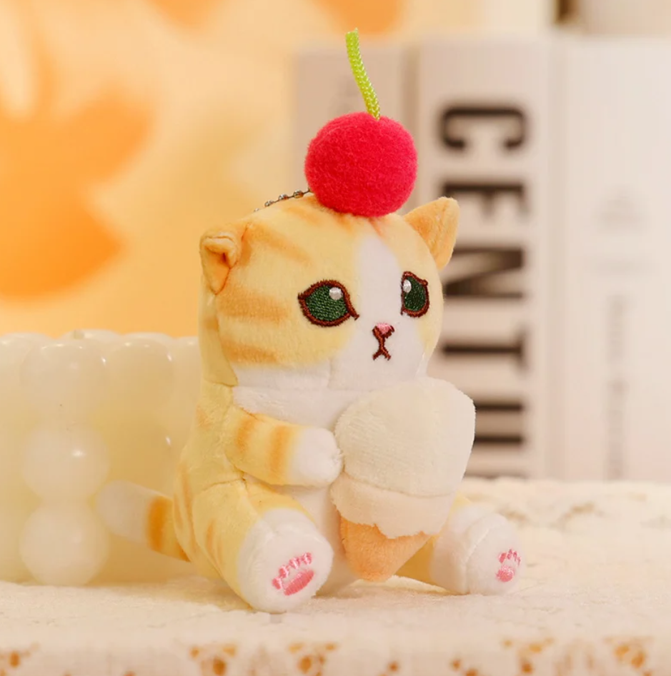 6Pcs/lot  Mofusand Cat Plush Keychains