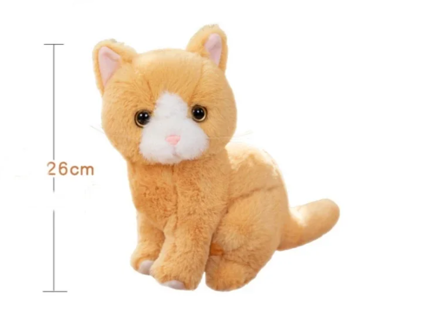 Cute Sitting Cat Plush Toys 25cm (Orange/Black/White/Grey) - 5 Styles