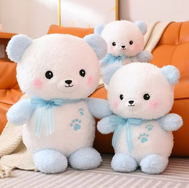 Cute Bear Plush Toy 35/45/60cm - Grey/Blue