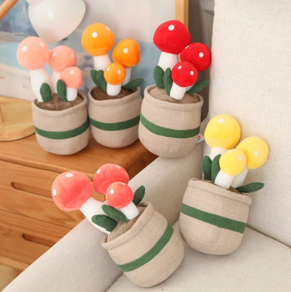 Potted Plants Series Plush Toys 25cm - Bear’s Paw Succulent / Mushroom