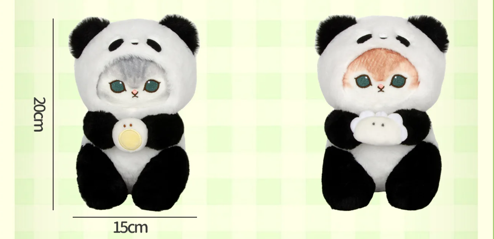 Mofusand Cat With Panda Dress Up Plush Toys 20cm  - 4 Styles