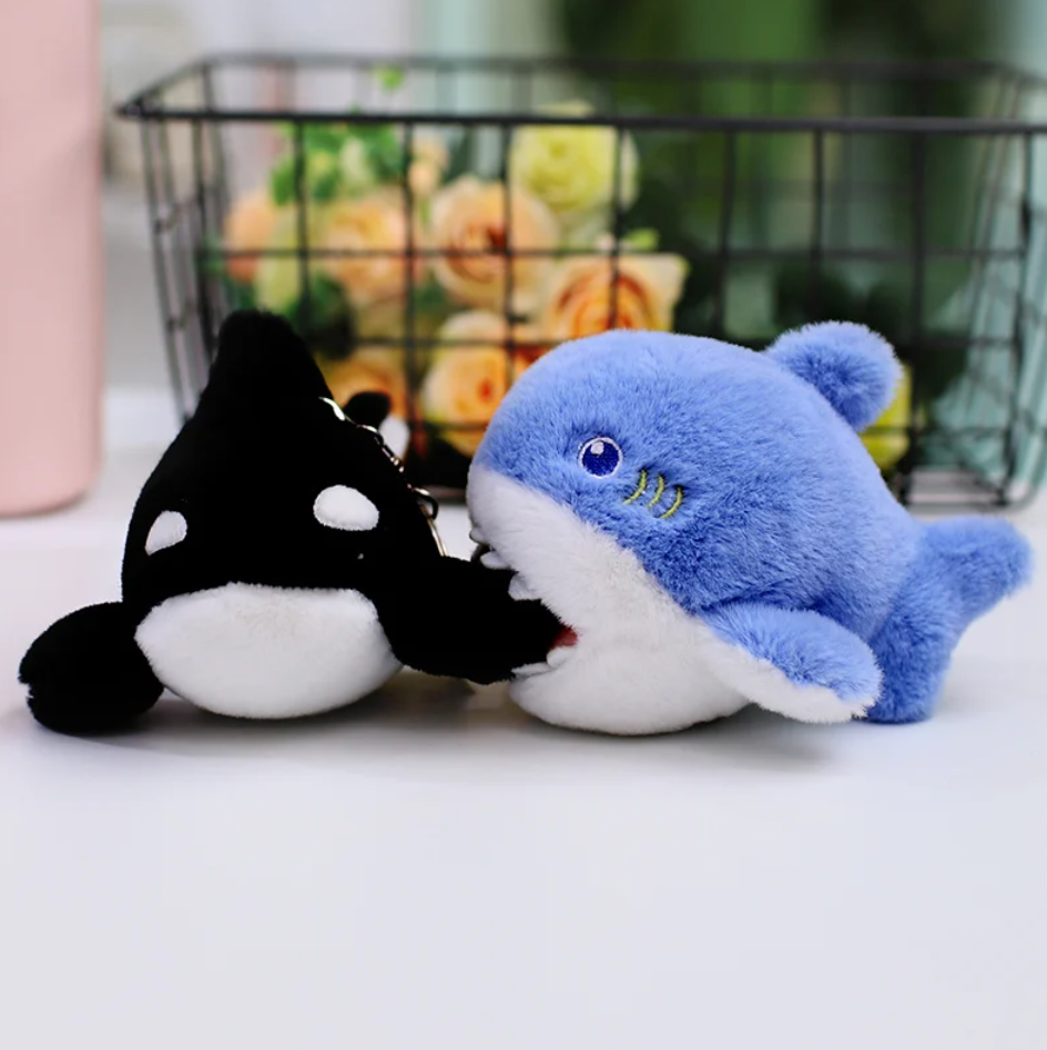 Marine Animal (Seal/Shark/Killer Whale/Dolphin/Fish) Plush Keychains 12cm