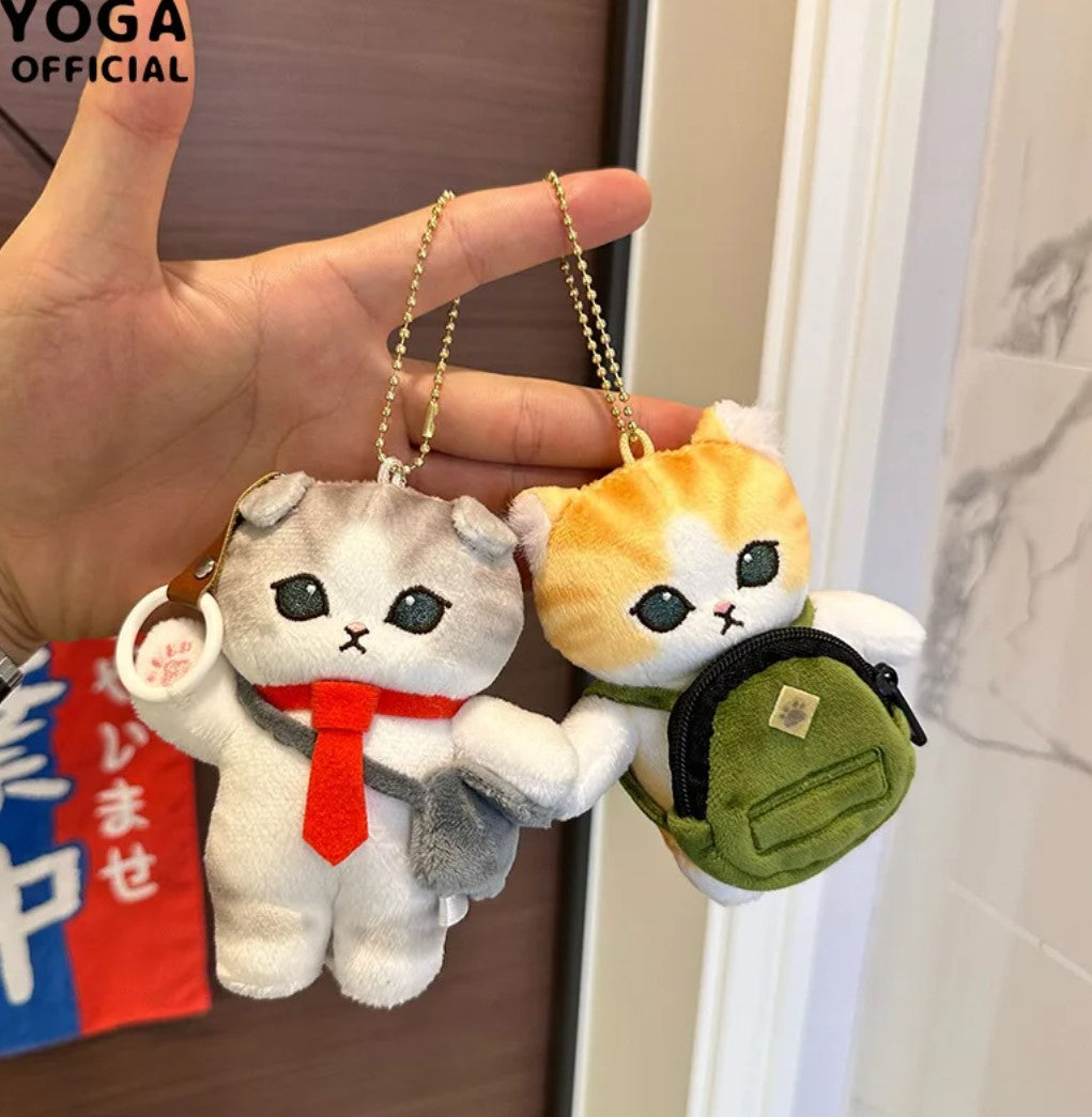 Mofusand Cat With Bag/Food Plush Keychain 10cm - 4 Styles