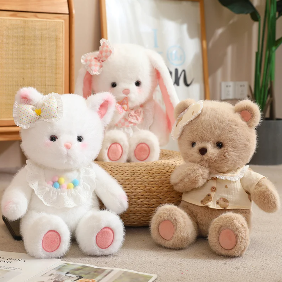 Cute Baby Animal (Rabbit/Cat/Bear/Fox) Plush Toys 45/60cm - 5 Styles