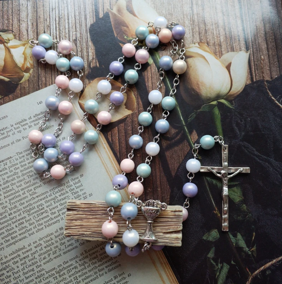 Rosary (QIGO Candy Colour Acrylic Beads) 78cm