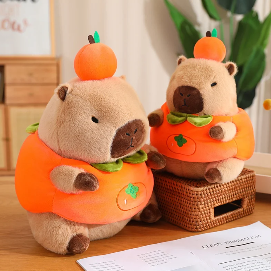 Cute Capybara With Dress Up (Bee/Hamburger/Persimmon) Plush Toys 30/40cm