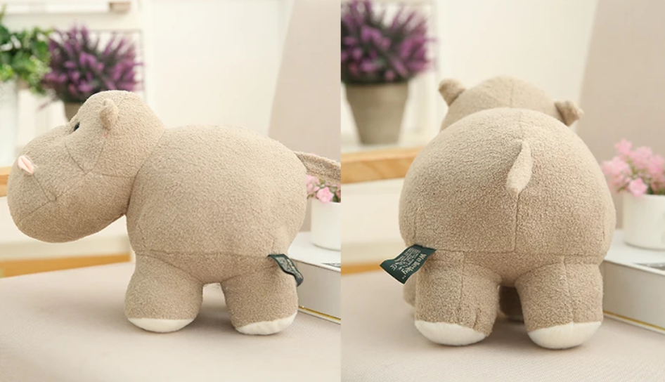 Cute Elephant/Hippo Plush Toys 25/35cm -Brown/Grey