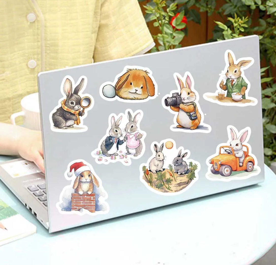 50 pcs Cute/Kawaii Bunny/Rabbit Stickers