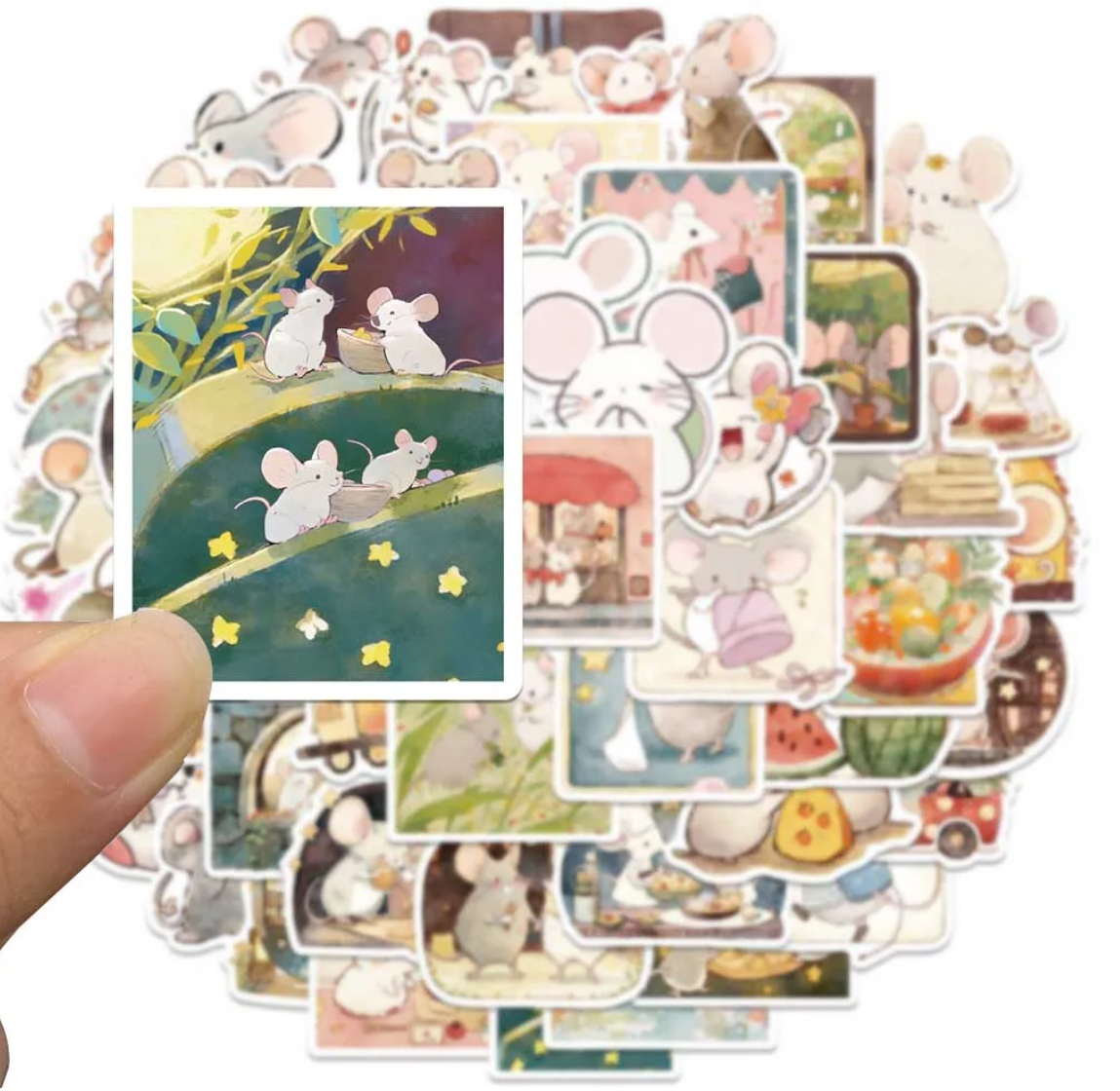 50 pcs Cute/Kawaii Mouse/Mice Stickers