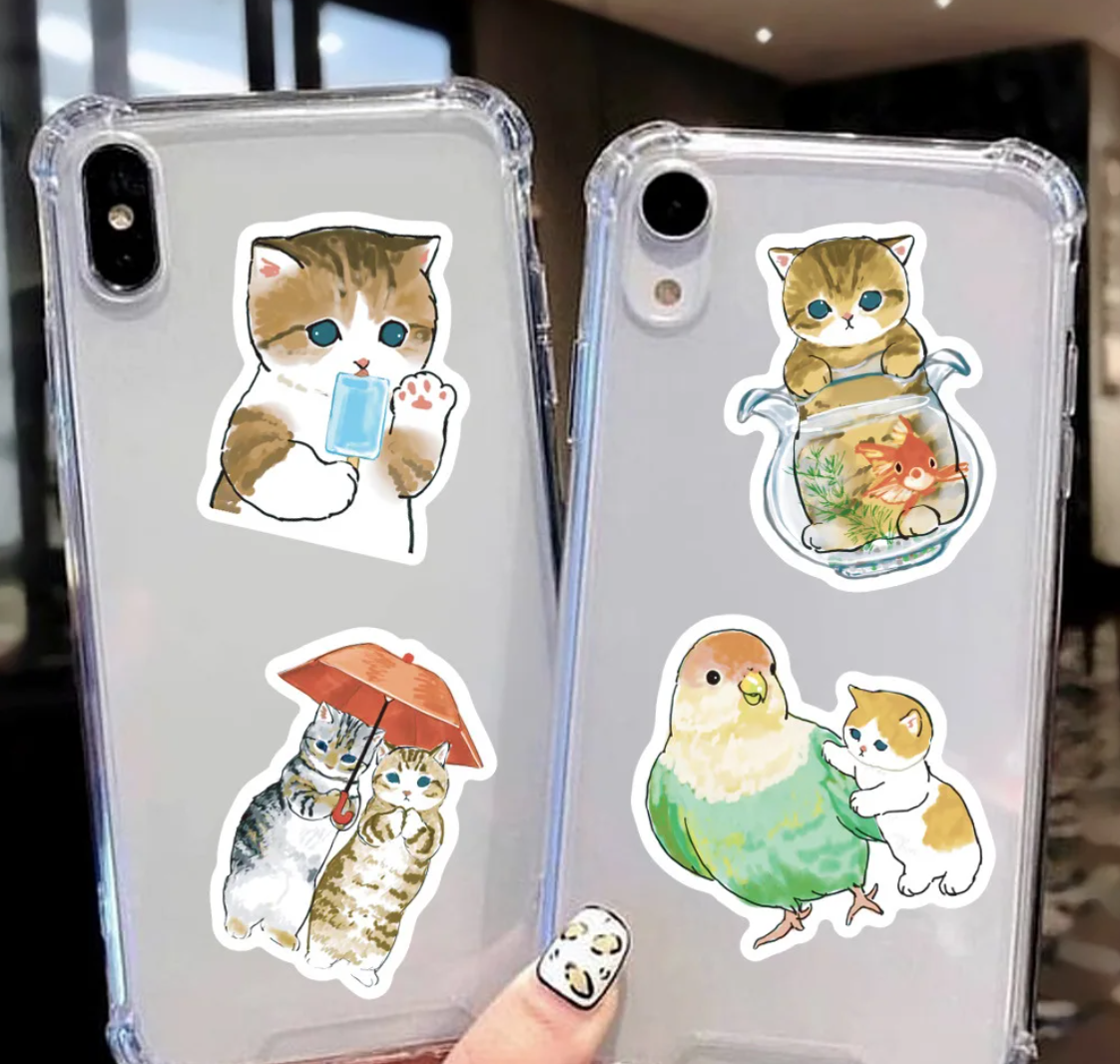 50 pcs Cute/Kawaii Cat Stickers - V2