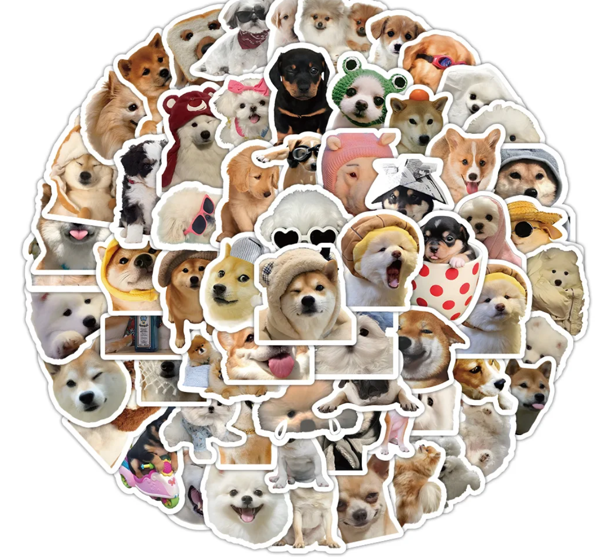 50/100 pcs Cute/Kawaii Dog Stickers