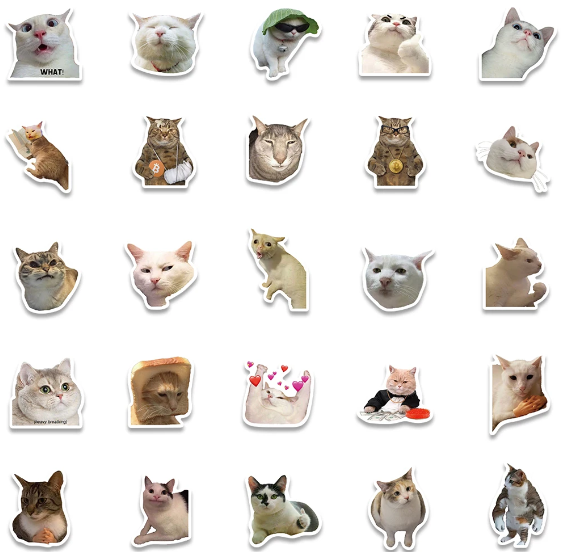 50/100 pcs Cute/Kawaii Dog/Cat Stickers