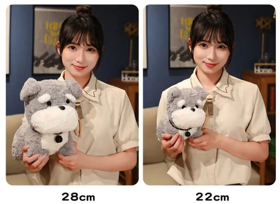 Cute Dog (Corgi/Schnauzer ) Big Head Plush Toys 22/28cm - 3 Styles