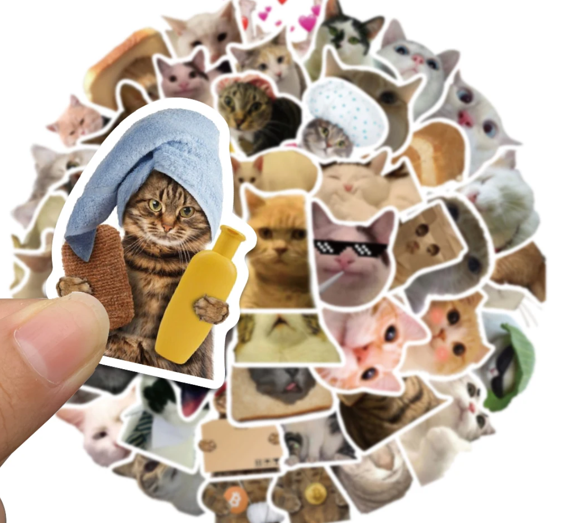 50/100 pcs Cute/Kawaii Dog/Cat Stickers