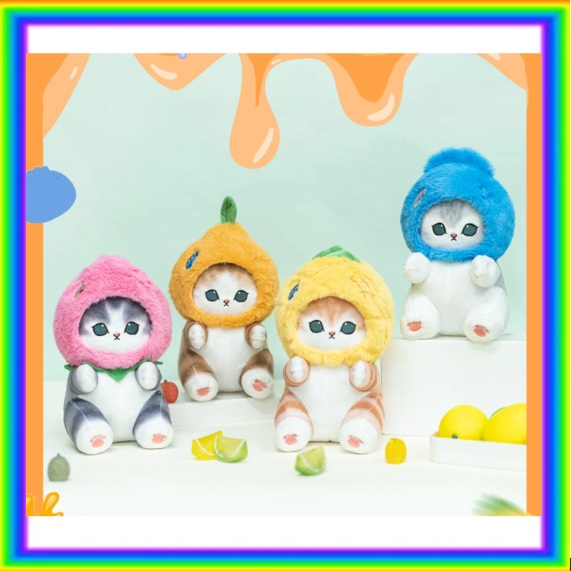 Mofusand Cat Fruit Series With (Strawberry/Blueberry/Pineapple/Orange) Plush Toys- 4 styles