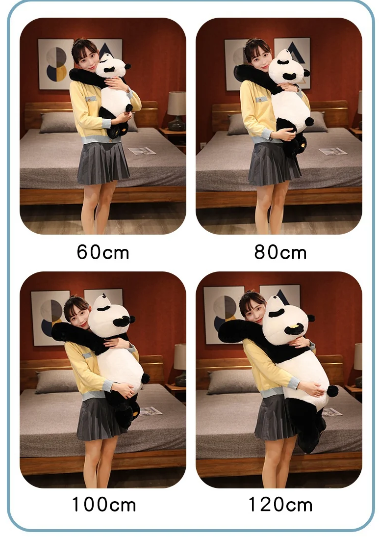 Lying Panda Plush Pillow Toys 60/80/100/120cm