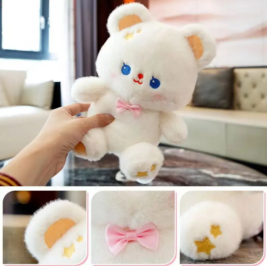 Cute/Kawaii Bear/Bunny With Bow Tie Plush Toys 25cm