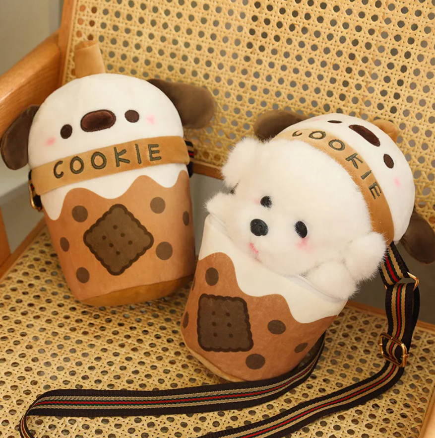 Cute Bear/Dog/Rabbit In A Bubble Tea Bag Plush Toys