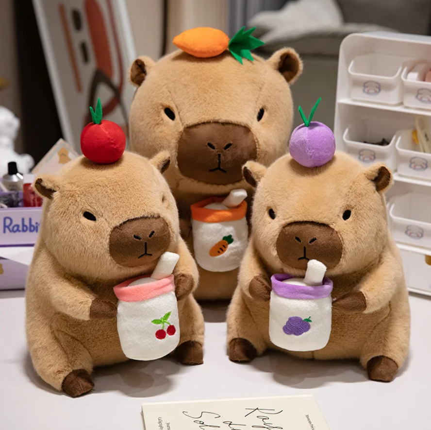 Cute Capybara With Graduation Dress Up Or With Tea Plush Toys 30/40cm