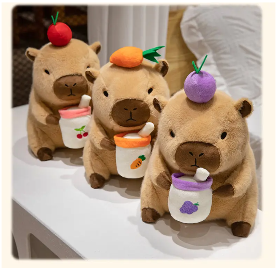 Cute Capybara With Graduation Dress Up Or With Tea Plush Toys 30/40cm