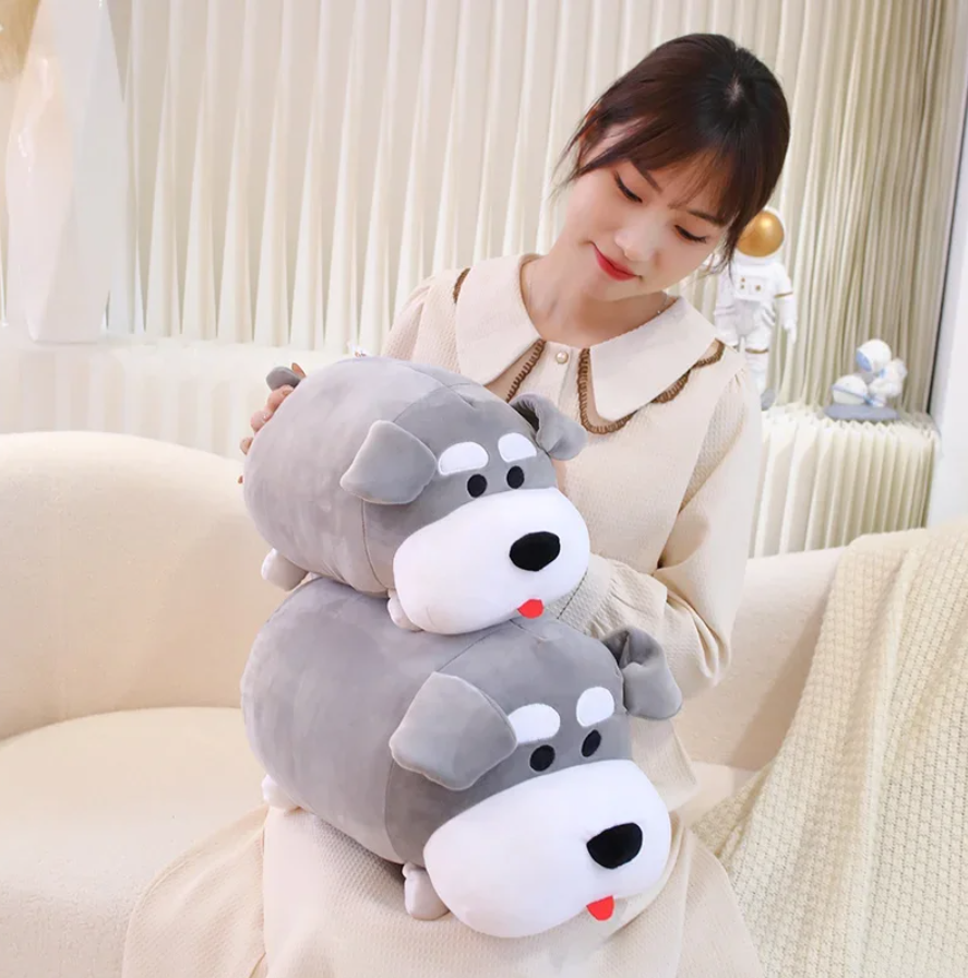 Cute Schnauzer Dog Plush Pillow Toys 35/45cm