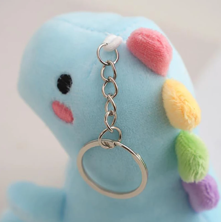 Cute Dinosaur Plush keychains 12cm -  Green/Pink/Blue/Yellow