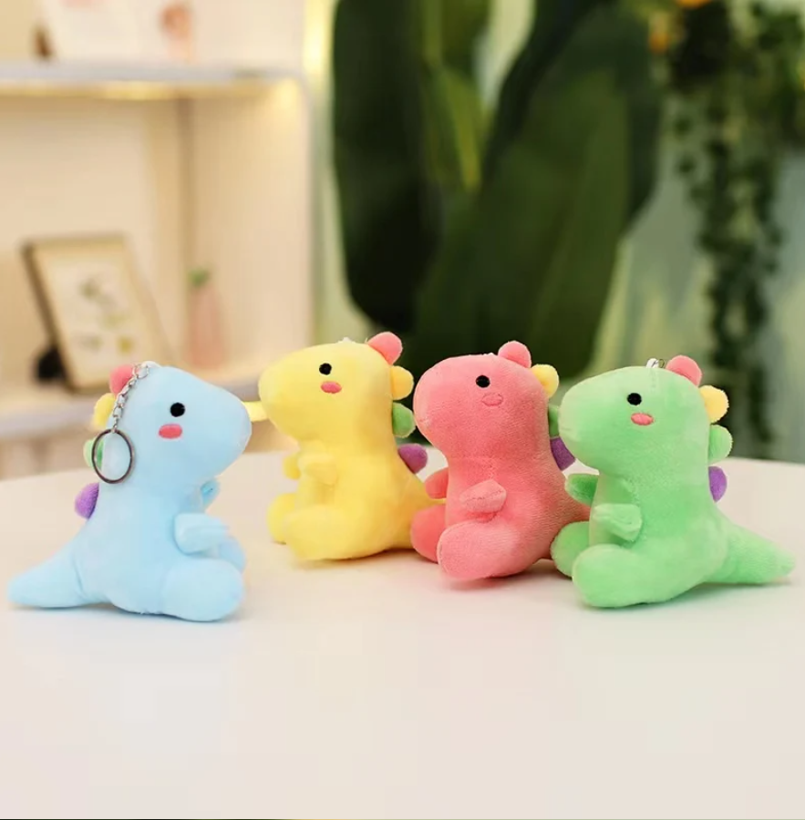 Cute Dinosaur Plush keychains 12cm -  Green/Pink/Blue/Yellow