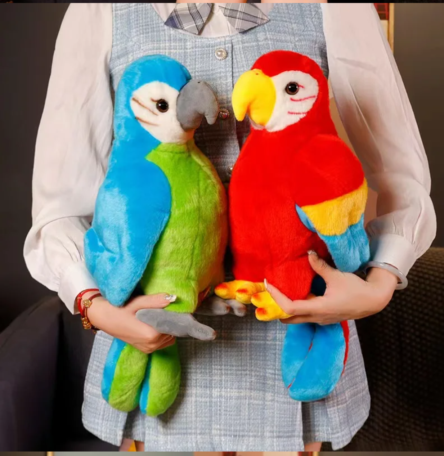 Bird (Lifelike Parrot/Toucan) Plush Toys 25cm/35cm - 4 Styles