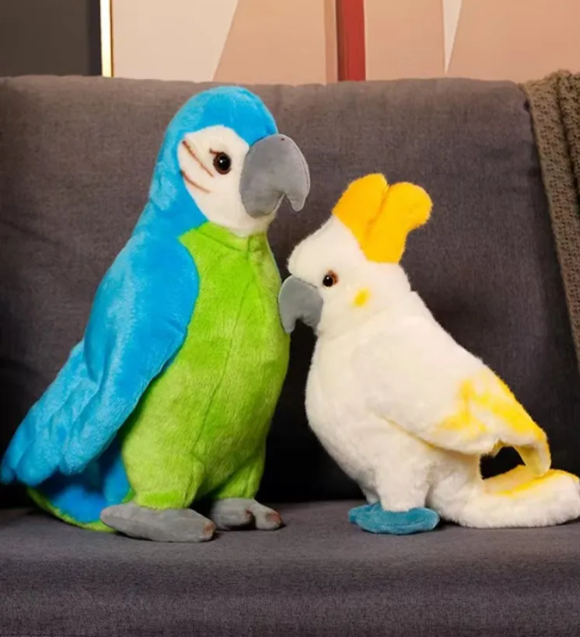 Bird (Lifelike Parrot/Toucan) Plush Toys 25cm/35cm - 4 Styles