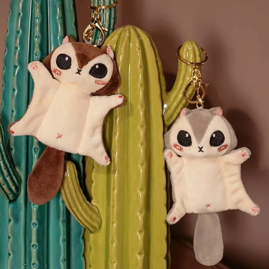 Cute/Kawaii Flying Squirrel Plush Keychain 10cm/20cm - Brown/Grey