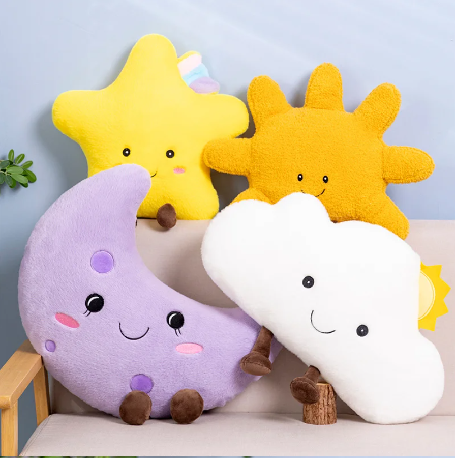 Sky Series Plush Toys (Cloud/Star/Moon/Sun) - 8 Styles