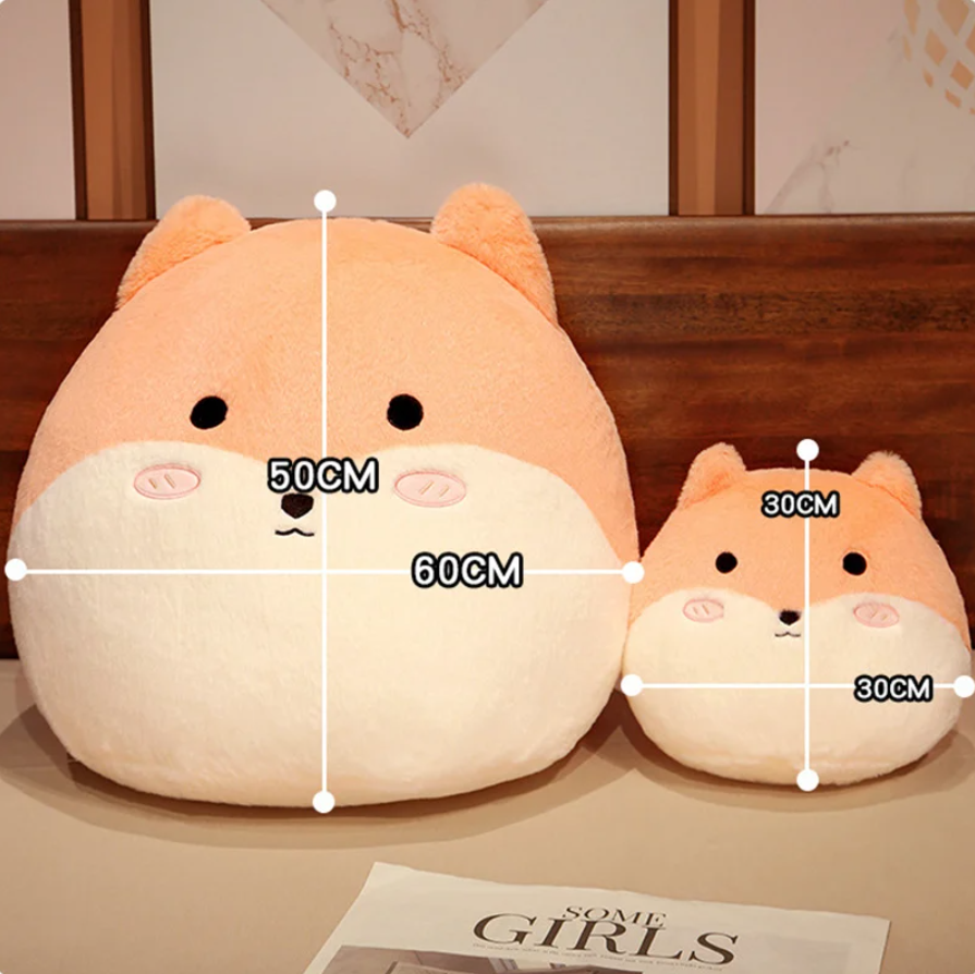 Cute Round Cat/Dog/Rabbit Plush Pillow Toys 30/60cm- 5 Styles