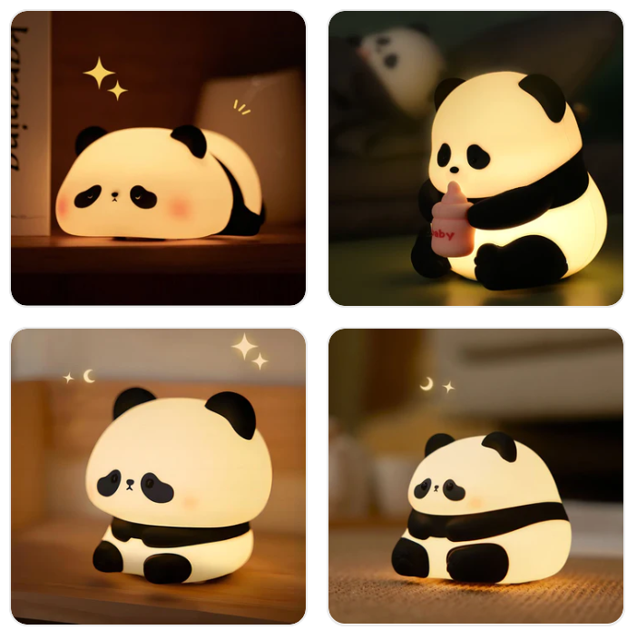 LED Night Light Panda Silicone Lamp - 4 Styles