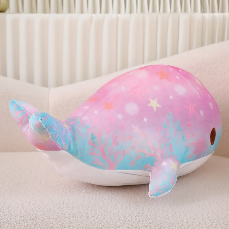 Cute Colourful Whale Plush Toys 40/50cm - Pink/Blue