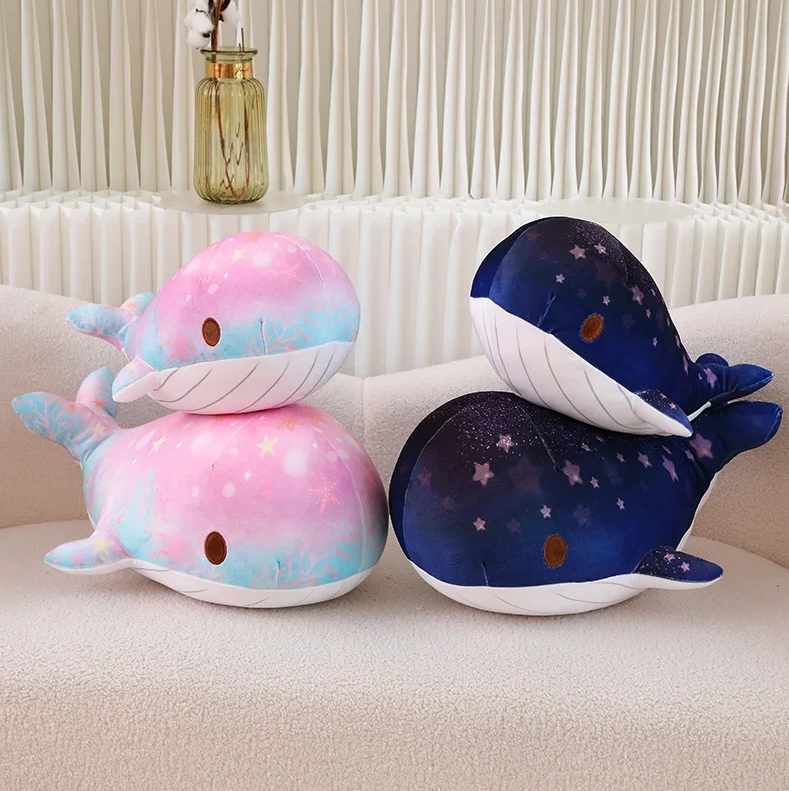 Cute Colourful Whale Plush Toys 40/50cm - Pink/Blue