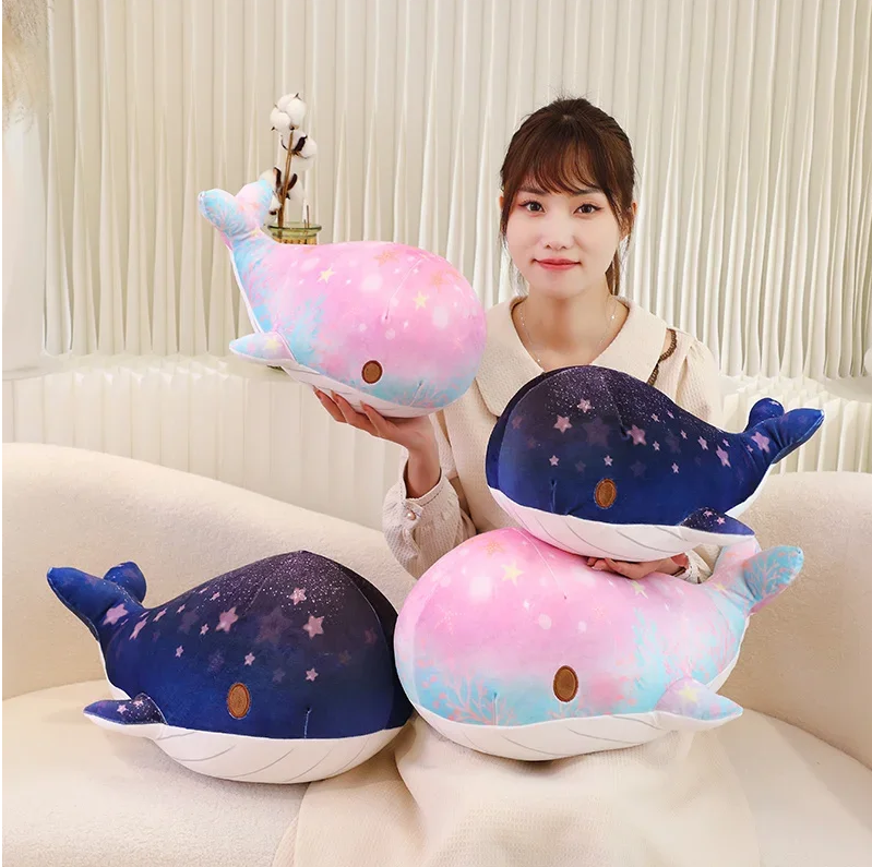 Cute Colourful Whale Plush Toys 40/50cm - Pink/Blue