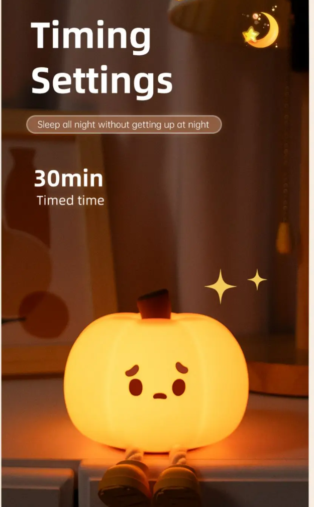 LED Night Light Pumpkin Silicone Lamp