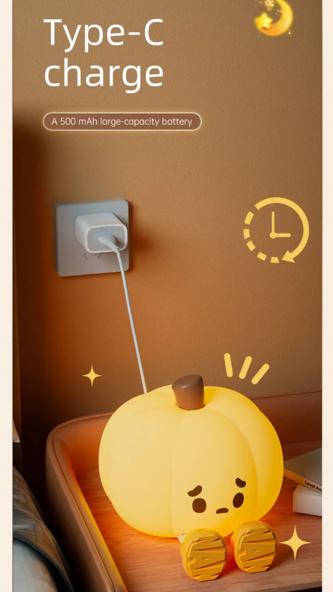 LED Night Light Pumpkin Silicone Lamp