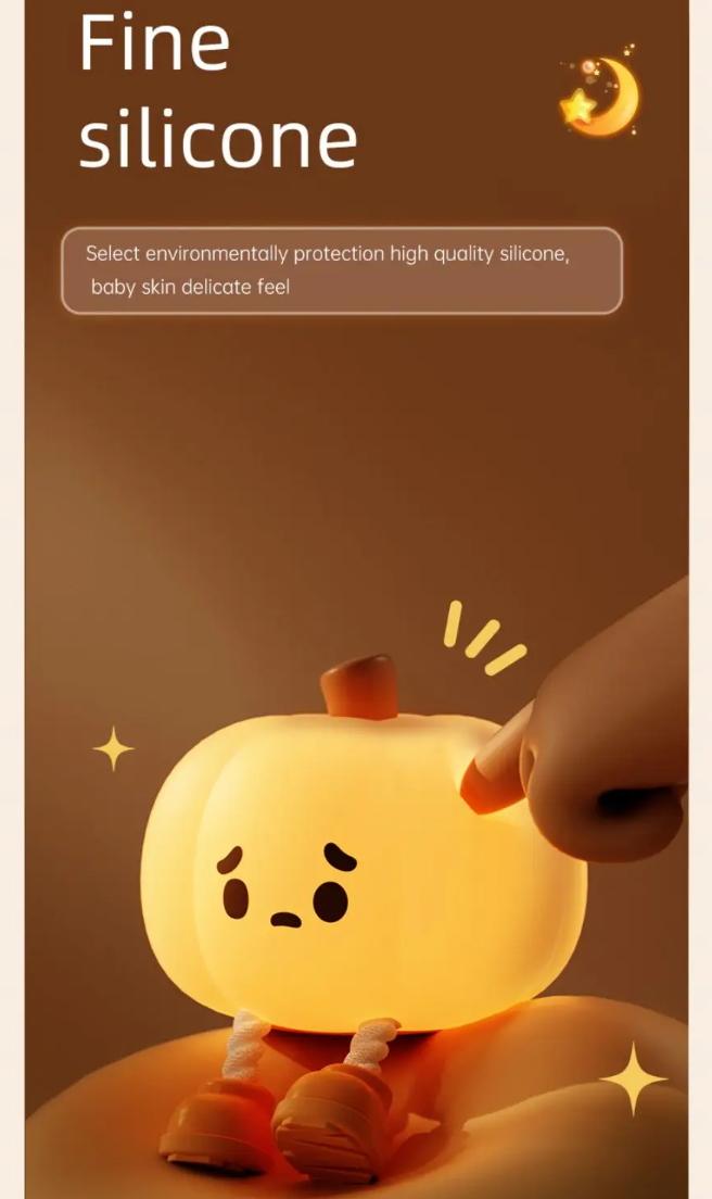 LED Night Light Pumpkin Silicone Lamp